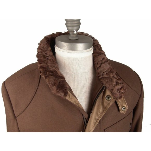 $4000 Belstaff Black Label Catwalk Wool Astrakhan Kanzler Jacket Size L - Picture 9 of 12